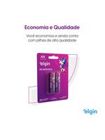Pilha Recarregável AA Comum Blister Com 2 Unidades
