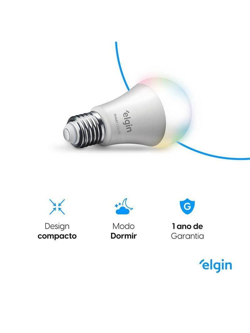 Lâmpada Smart Led A60 10W Com E Home Bivolt