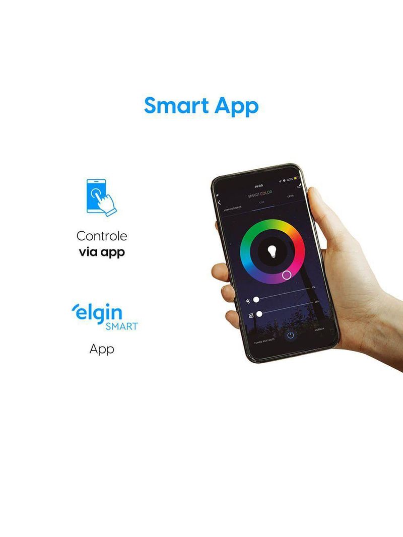 Lâmpada Smart Led A60 10W Com E Home Bivolt