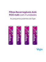 Pilha Recarregável AAA Palito 900mah Blister Com 4 Unidades