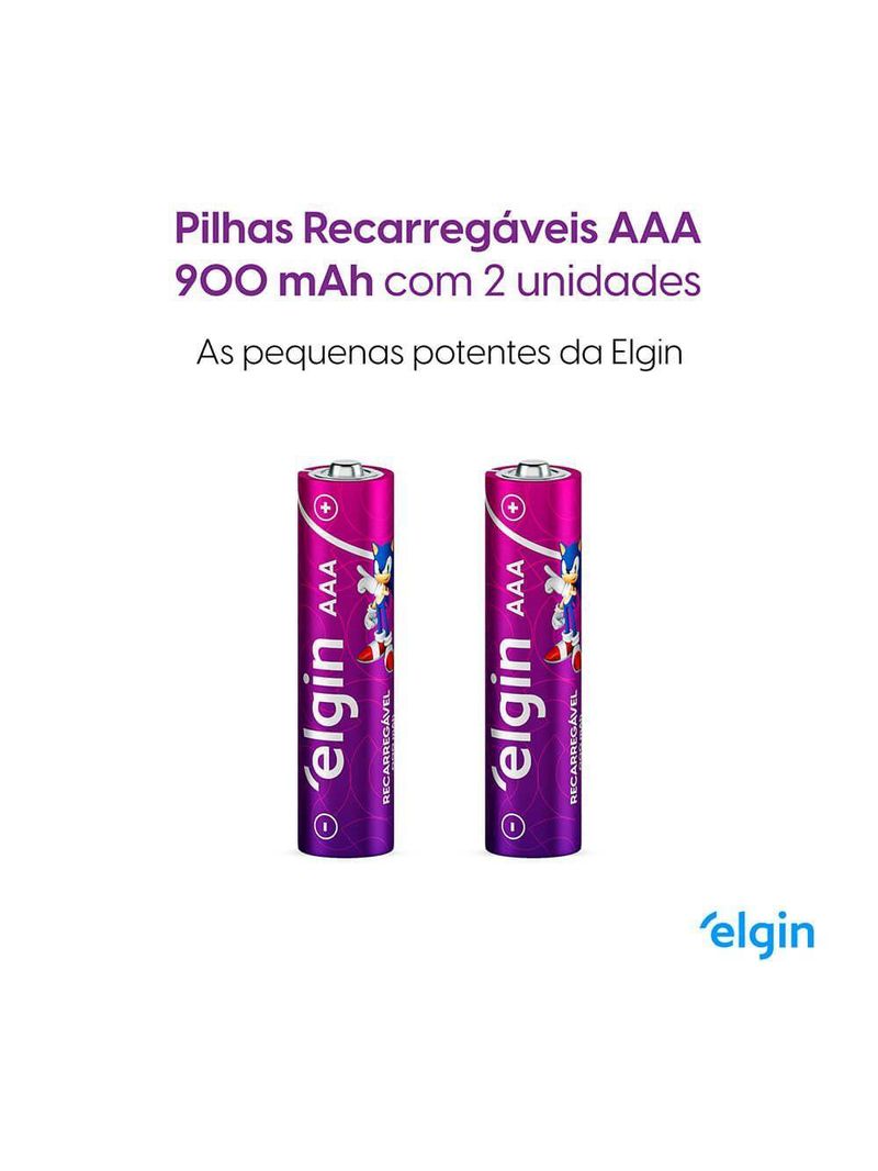 Pilha Recarregável AAA Palito 900mah Blister Com 2 Unidades