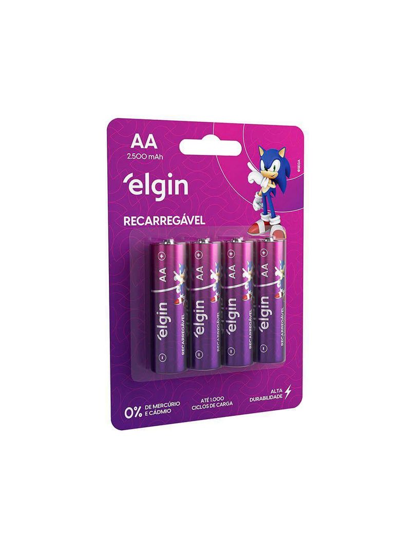 Pilha Recarregável AA Comum Blister Com 4 Unidades