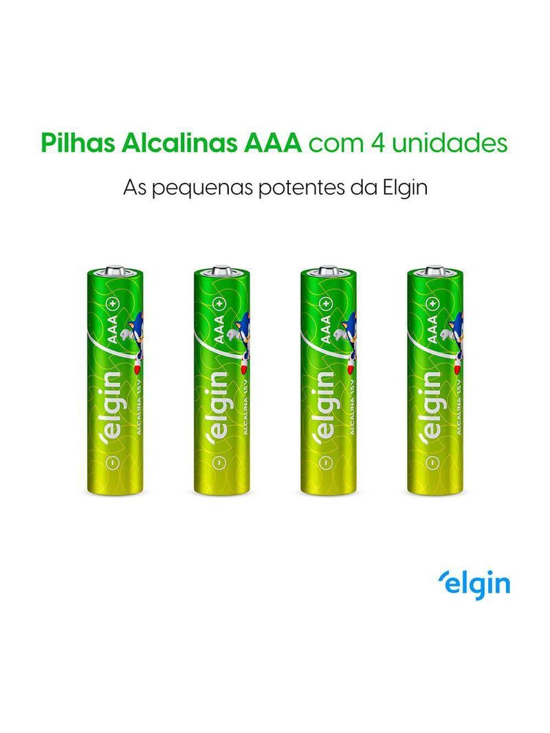Pilha Alcalina AAA Palito Blister Com 4 Unidades