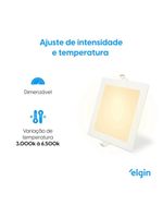 Luminária De Embutir Quadrada Smart 18W Com E Home Bivolt