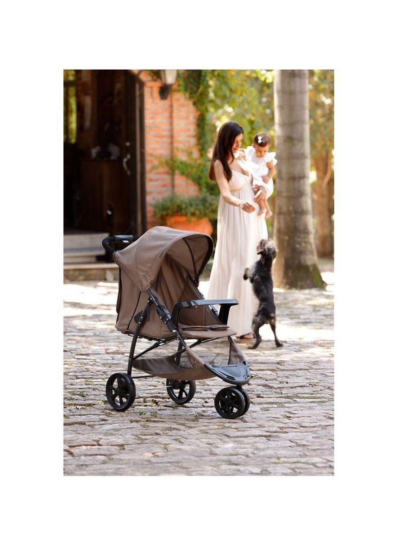 Carrinho De Bebê Galzerano Com 3 Rodas Cross Trail 1450 Toffee