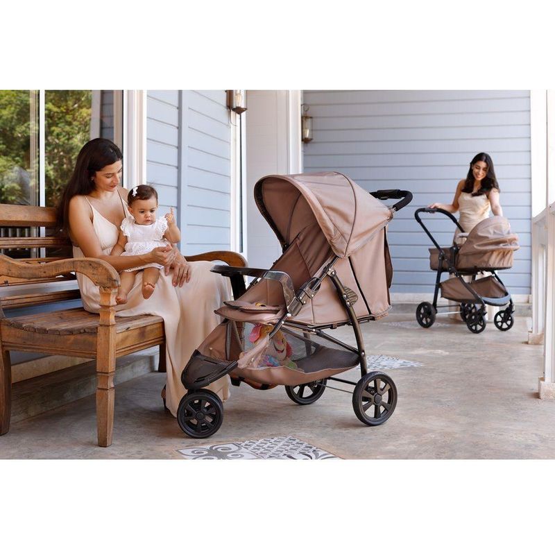 Carrinho De Bebê Galzerano Com 3 Rodas Cross Trail 1450 Toffee