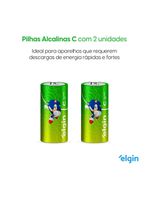 Pilha Alcalina C Blister Com 2 Unidades