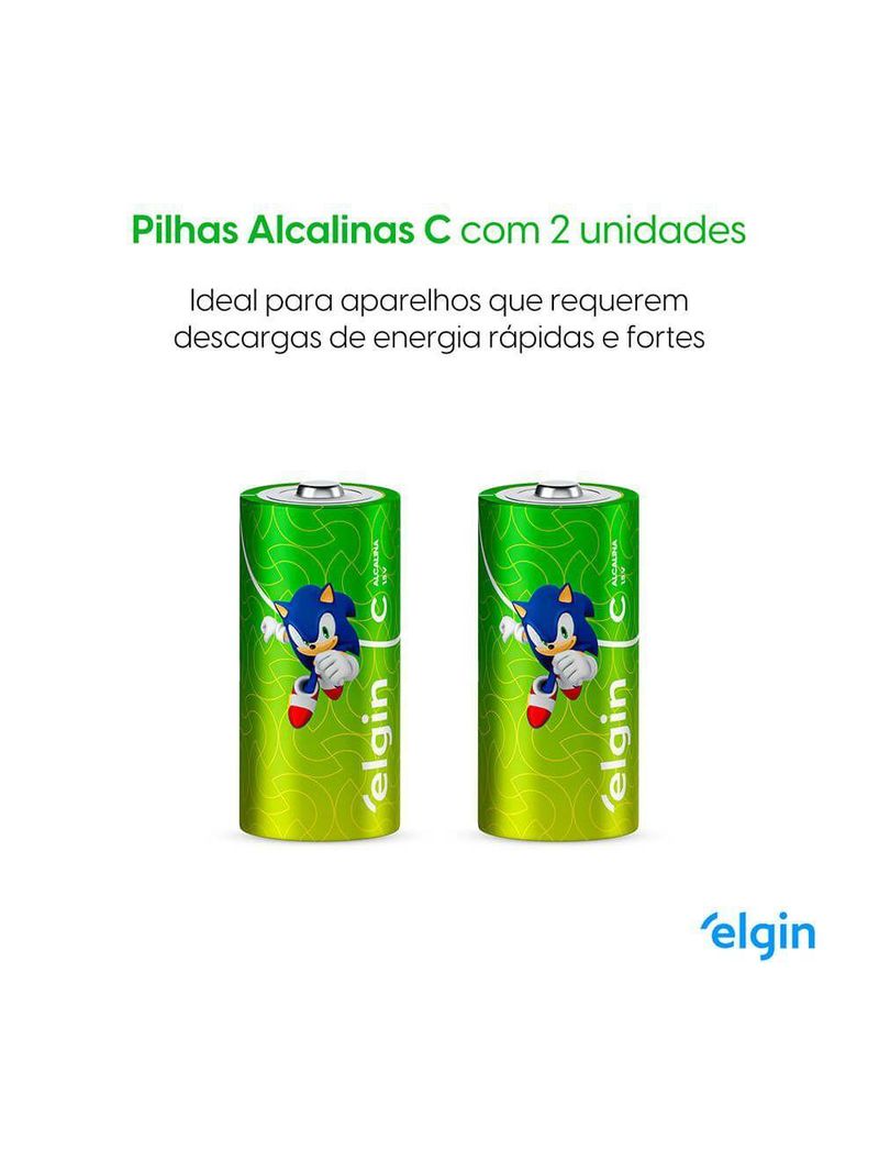 Pilha Alcalina C Blister Com 2 Unidades