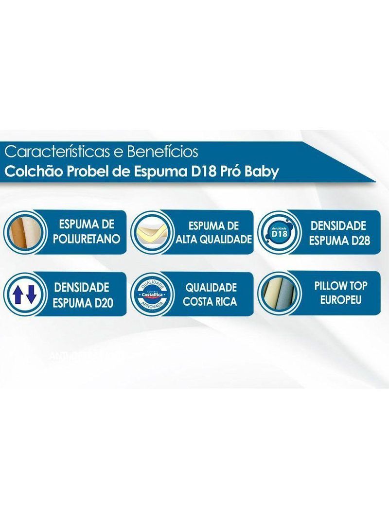 Colchão Infantil D18 Baby Advanced Premium (60x130x12) - Probel