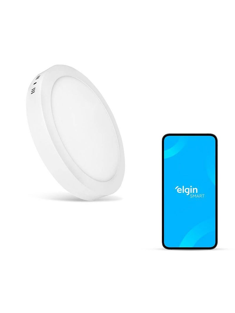 Luminária De Sobrepor Redonda Smart 18W Com E Home Bivolt
