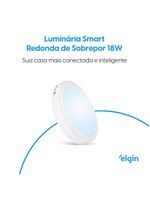 Luminária De Sobrepor Redonda Smart 18W Com E Home Bivolt