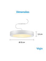 Luminária De Sobrepor Redonda Smart 18W Com E Home Bivolt