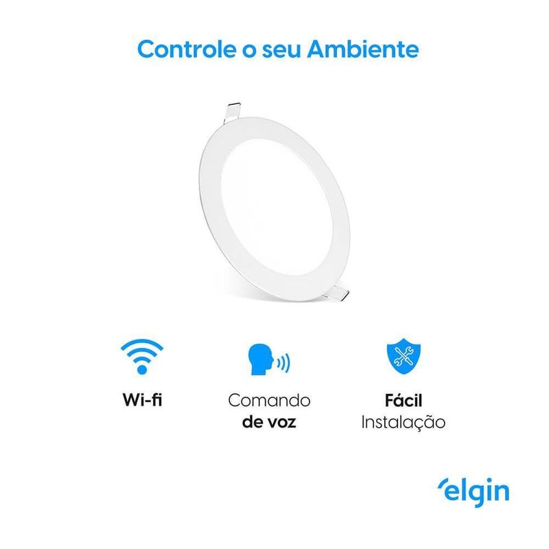 Luminária De Embutir Redonda Smart 18W Com E Home Bivolt