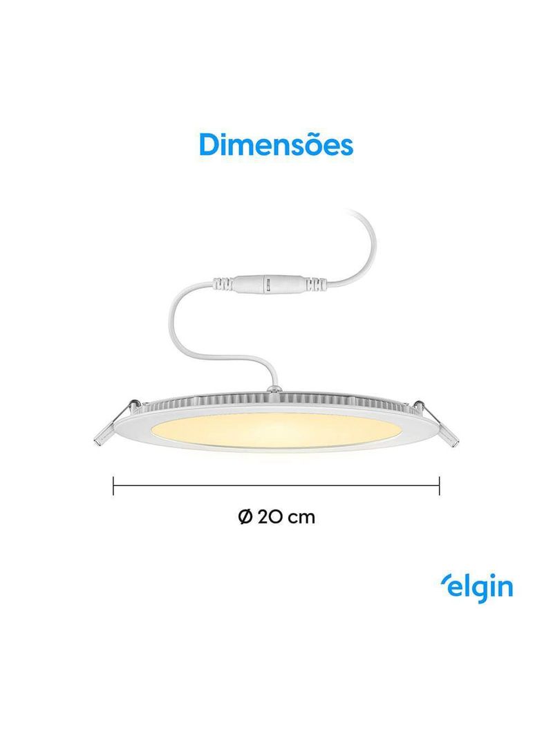 Luminária De Embutir Redonda Smart 18W Com E Home Bivolt