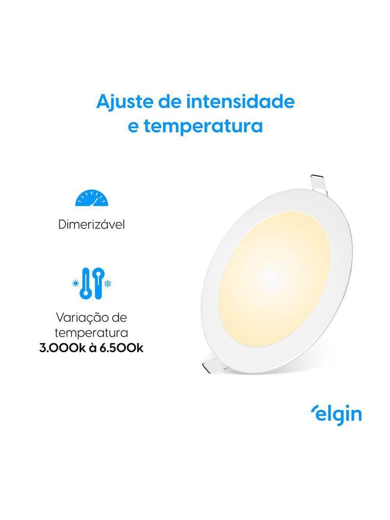 Luminária De Embutir Redonda Smart 18W Com E Home Bivolt