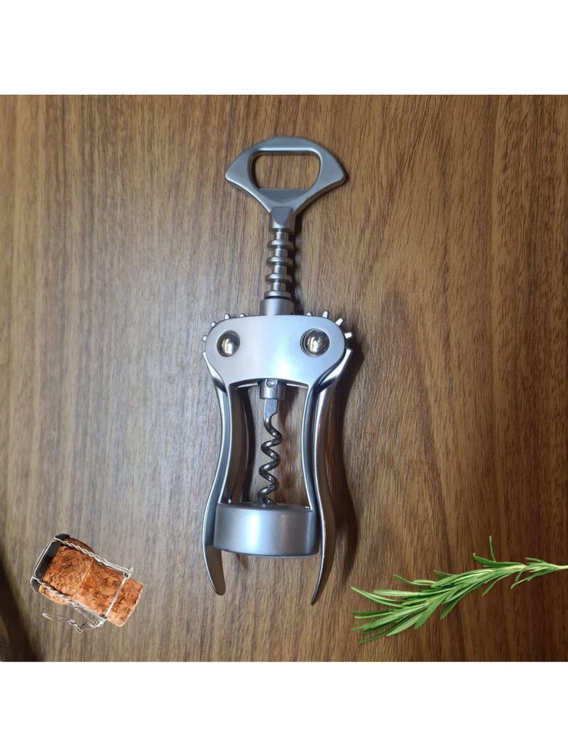 Saca Rolhas Abridor De Vinhos Garrafas Bebidas Manual Profissional
