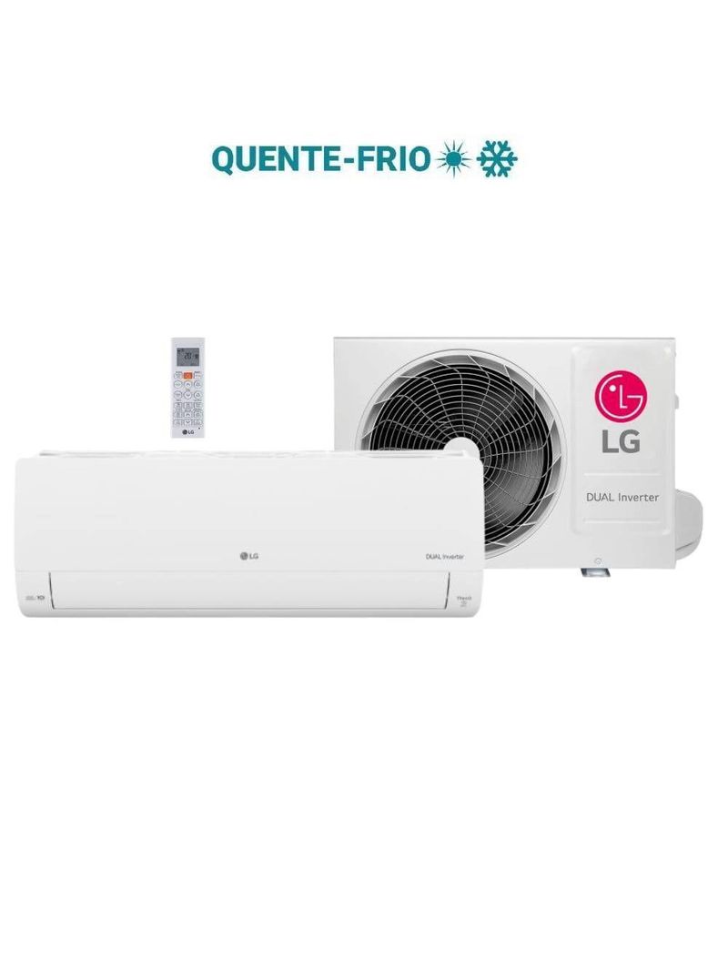 Ar Condicionado LG DUAL Inverter AI Voice 9000 BTUs Quente e Frio 220V S3-W09AA31E