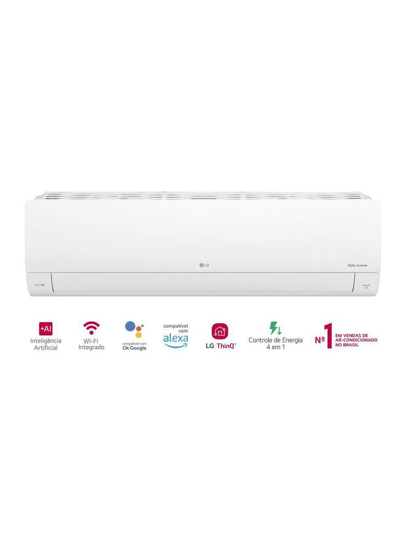 Ar Condicionado LG DUAL Inverter AI Voice 18000 BTUs Frio 220V S3-Q18KL31C