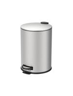 Lixeira inox brinox spin 20l com pedal fechamento suave balde removível