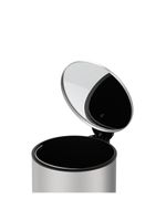 Lixeira inox brinox spin 3l com pedal fechamento suave balde removível