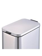 Lixeira inox brinox frame 5l retangular com pedal balde removível