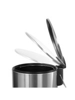 Lixeira inox brinox spin 3l com pedal fechamento suave balde removível