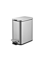 Lixeira inox brinox frame 5l retangular com pedal balde removível