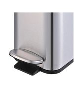 Lixeira inox brinox frame 5l retangular com pedal balde removível