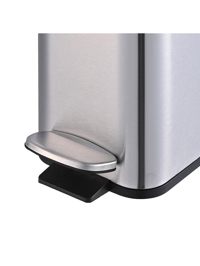 Lixeira inox brinox frame 5l retangular com pedal balde removível