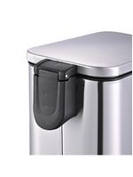 Lixeira inox brinox frame 5l retangular com pedal balde removível