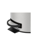 Lixeira inox brinox spin 12l com pedal fechamento suave balde removível