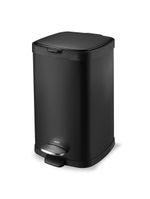 Lixeira brinox com pedal e balde 12 l - preta