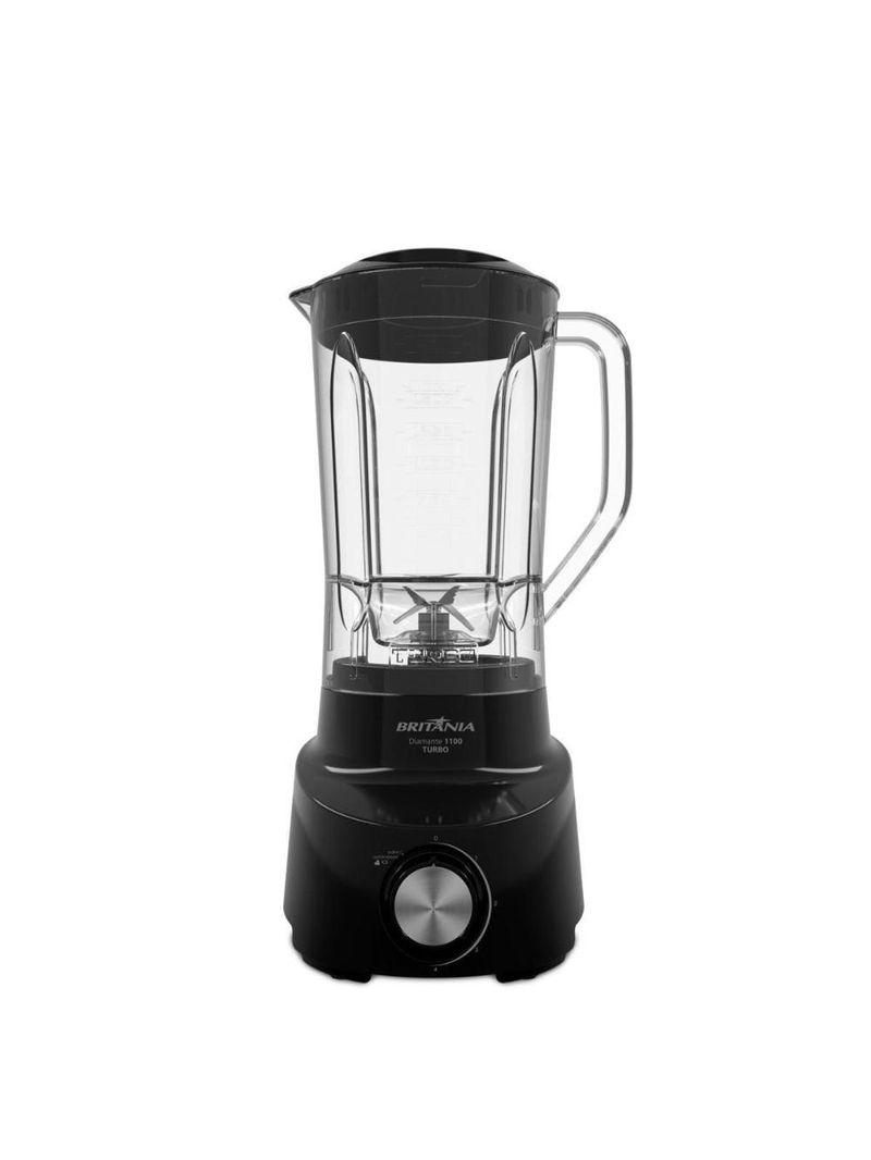 Liquidificador britânia diamante 4 velocidades 600w preto