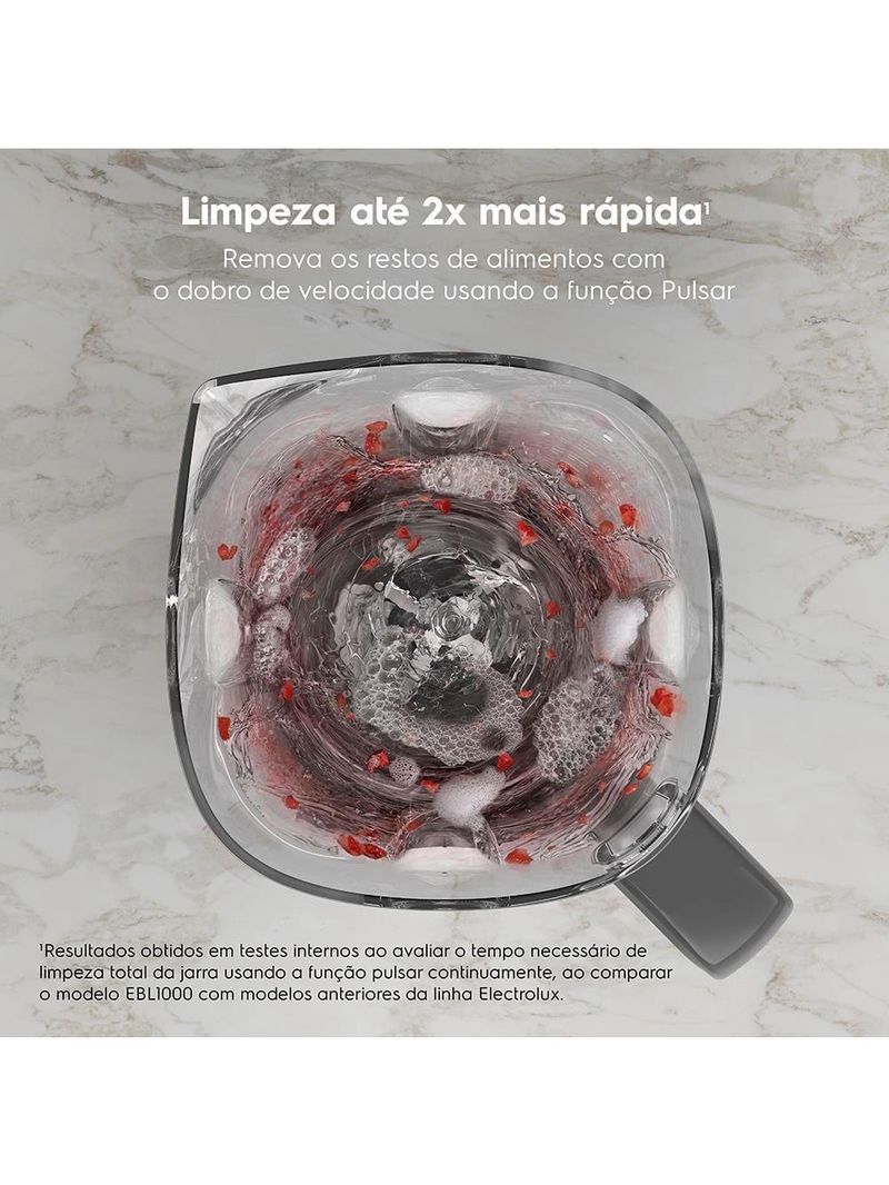 Liquidificador electrolux ebl1000 efficient triforce 1000w 2,7l cinza
