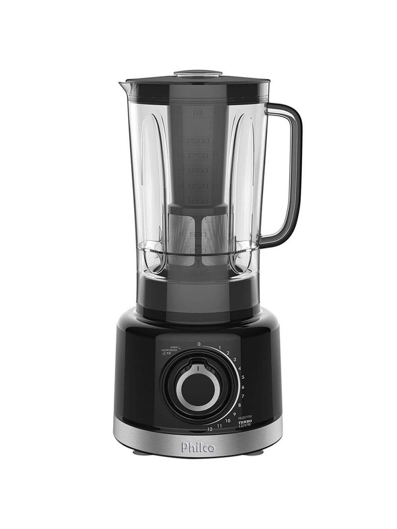 Liquidificador philco plq1550 turbo 12 velocidades + pulsar 1200w - preto 110V