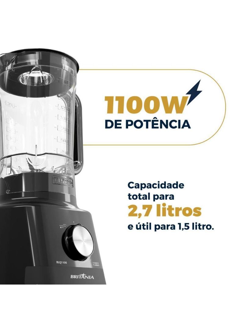 Liquidificador britânia blq1100 1100w preto