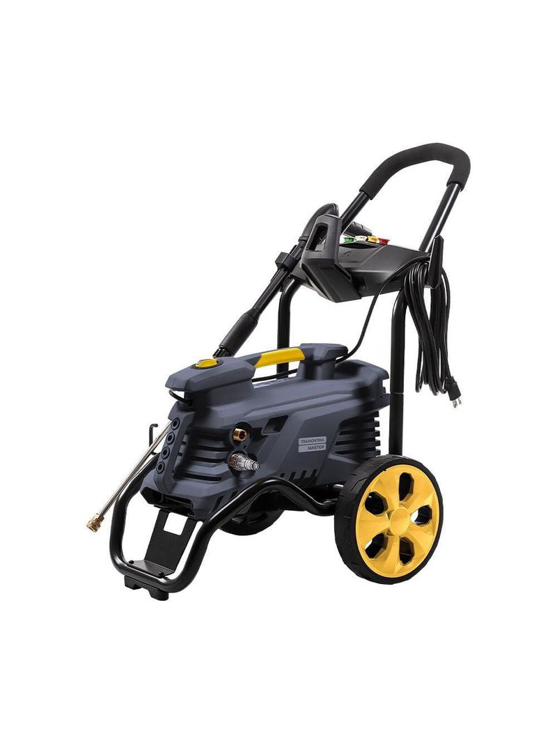 Lavadora de alta pressão tramontina 2100w de potência e 2300 psi, sistema stop total - preta e amarela 220V