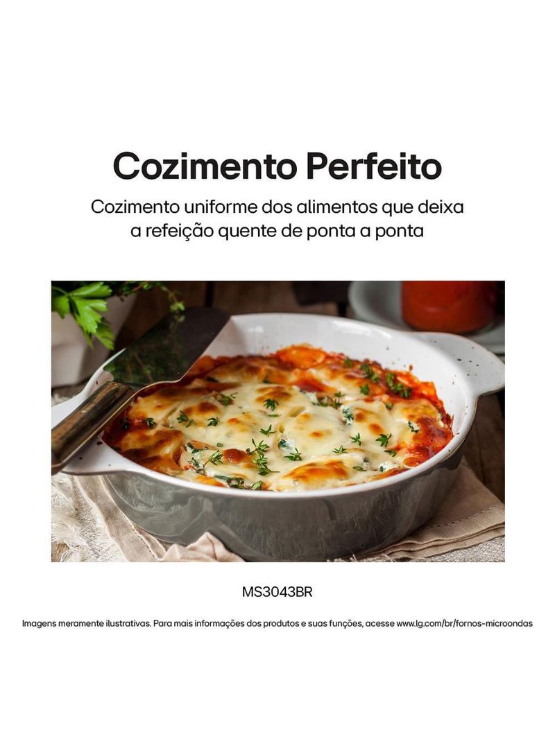 Forno micro-ondas lg ms3043br com função manter aquecido e limpa fácil - prata 220V
