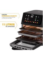 Fritadeira elétrica air fryer philco oven paf11b 11l visor removível - preta