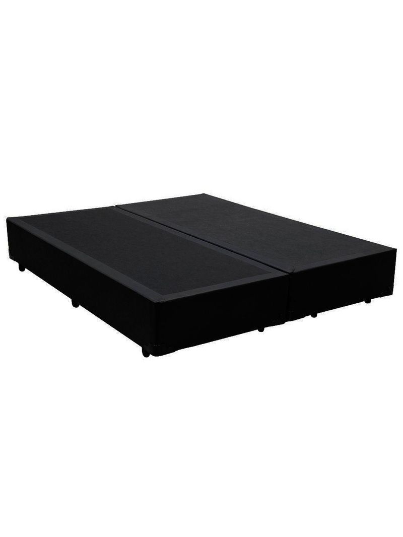 Cama Box King Bipartido Sintético Cama Preto 192x203x42cm