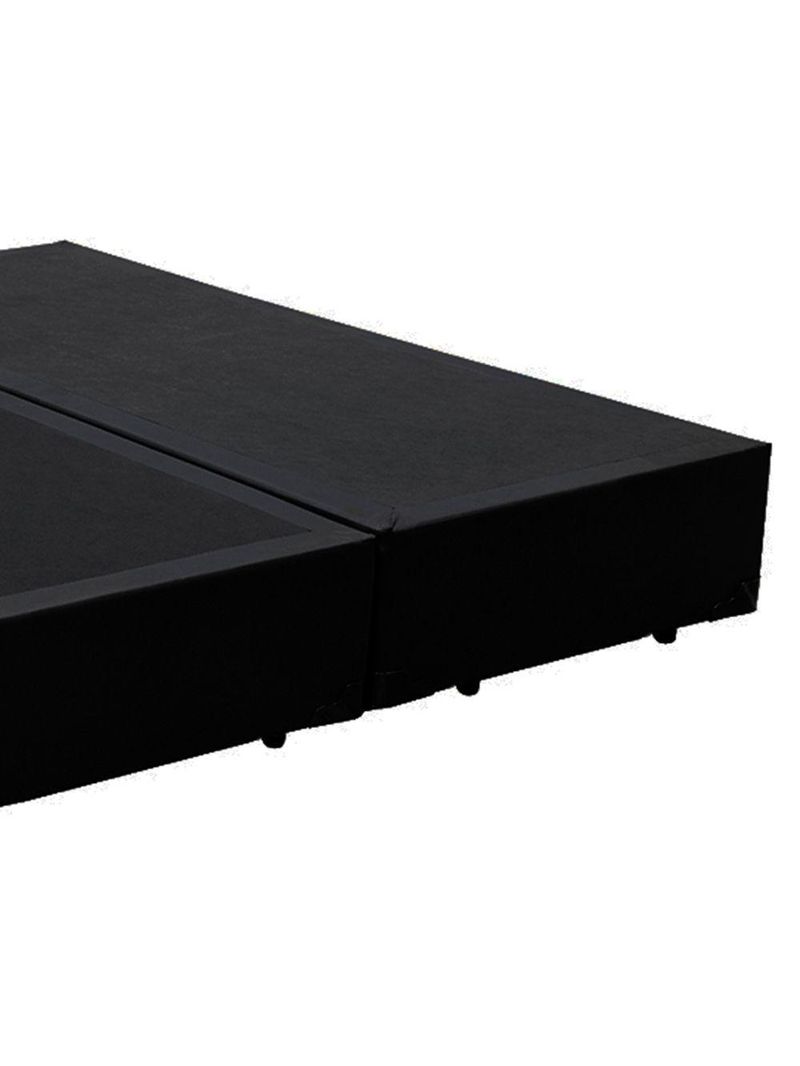Cama Box King Bipartido Sintético Cama Preto 192x203x42cm