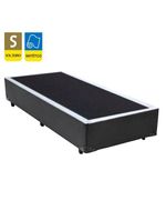 Cama Box Solteiro Sintético Cama Cinza 88x188x42cm