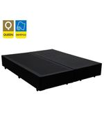 Cama Box Queen Bipartido Sintético Cama Preto 158x198x42cm