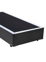 Cama Box Solteiro Sintético Cama Cinza 88x188x42cm