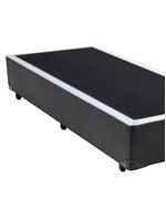 Cama Box Solteiro Sintético Cama Cinza 88x188x42cm