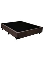 Cama Box Casal Sintético Cama Marrom 138x188x42cm