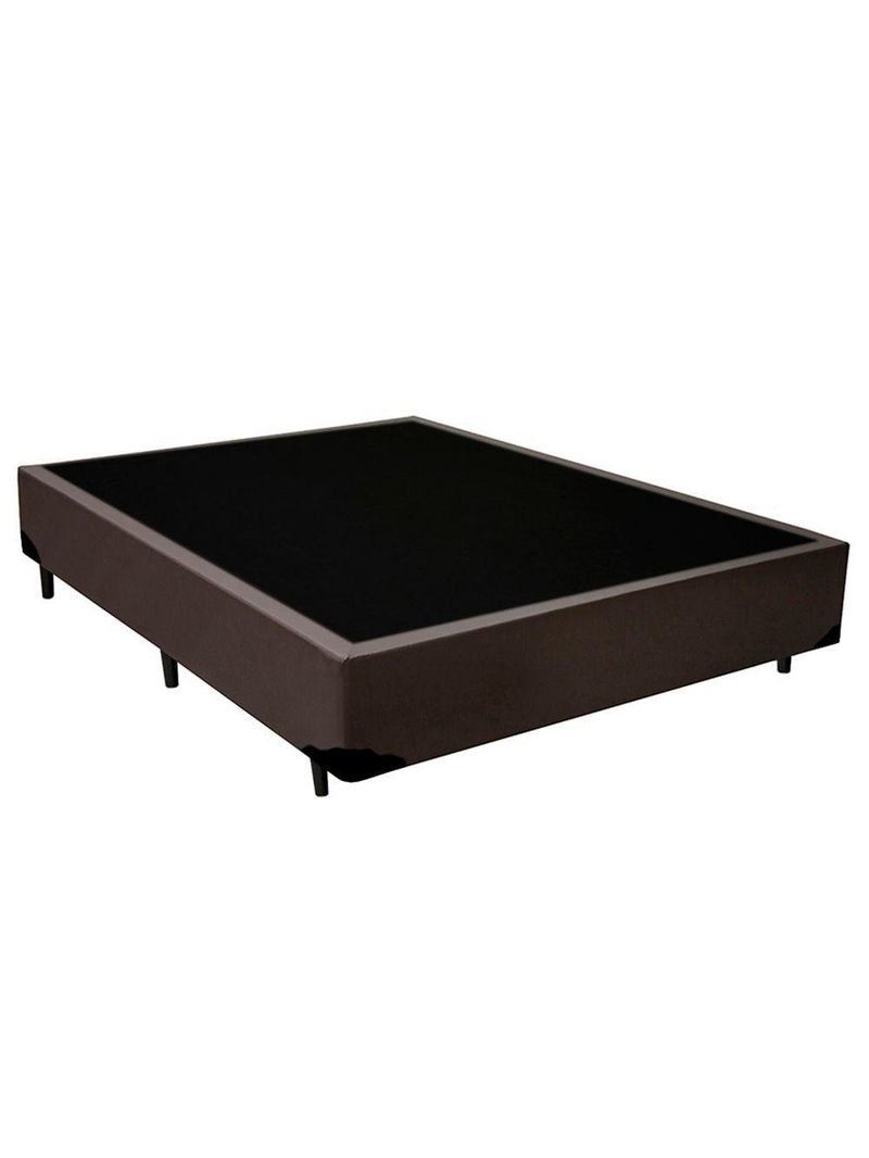 Cama Box Casal Sintético Cama Marrom 138x188x42cm