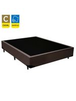 Cama Box Casal Sintético Cama Marrom 138x188x42cm