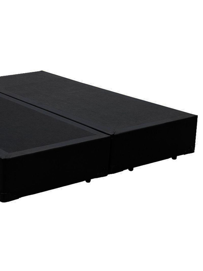 Cama Box Queen Bipartido Sintético Cama Preto 158x198x42cm