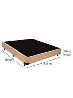 Cama Box Casal Sintético Cama Bege 138x188x42cm
